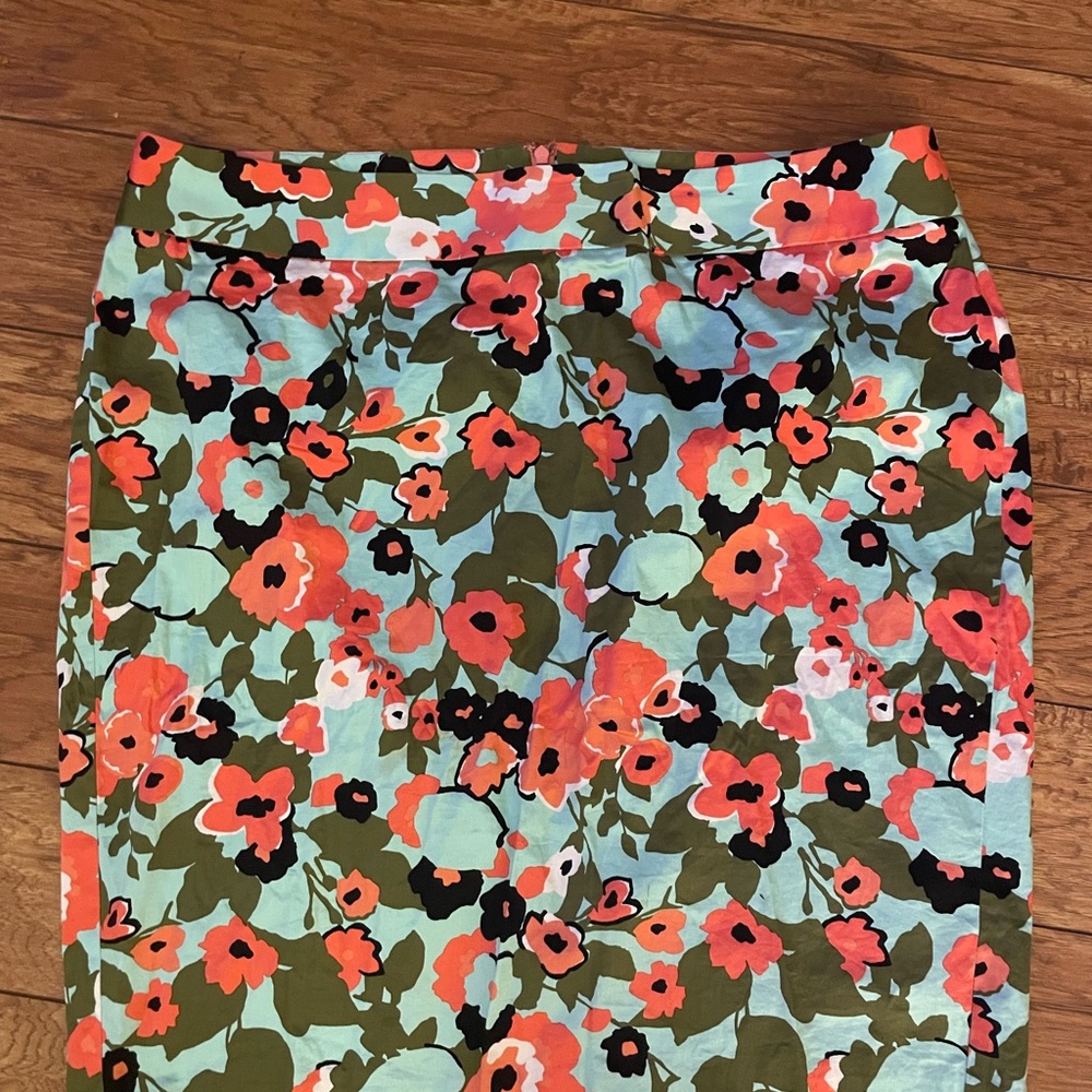 Lane Bryant Floral Pencil Skirt - Orange, Green, Black